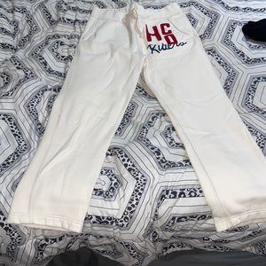 White sweat pants
